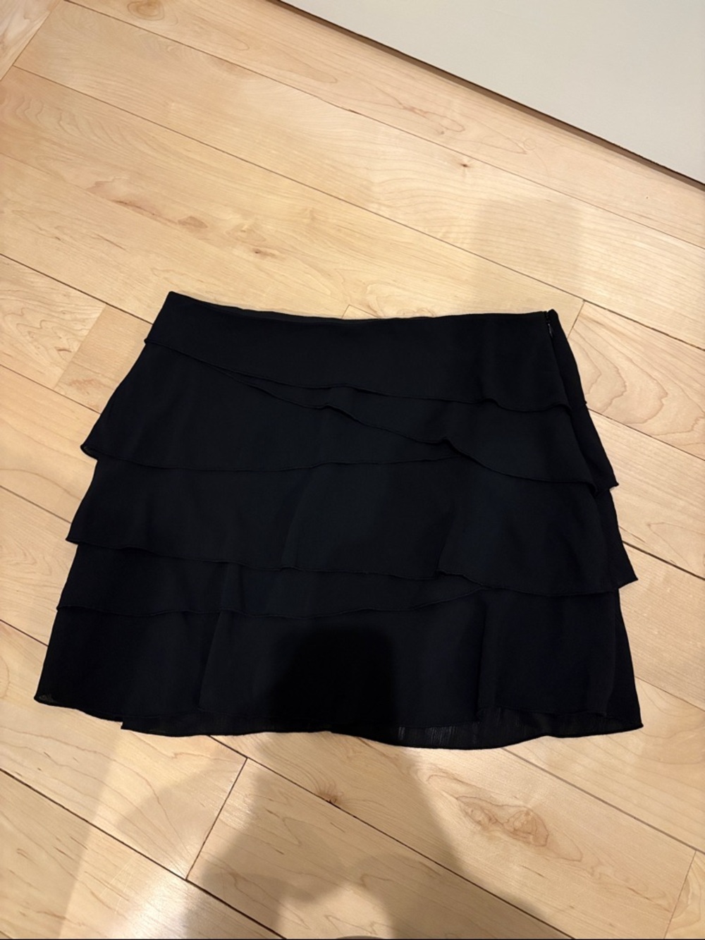Classic Tiered Black Skirt